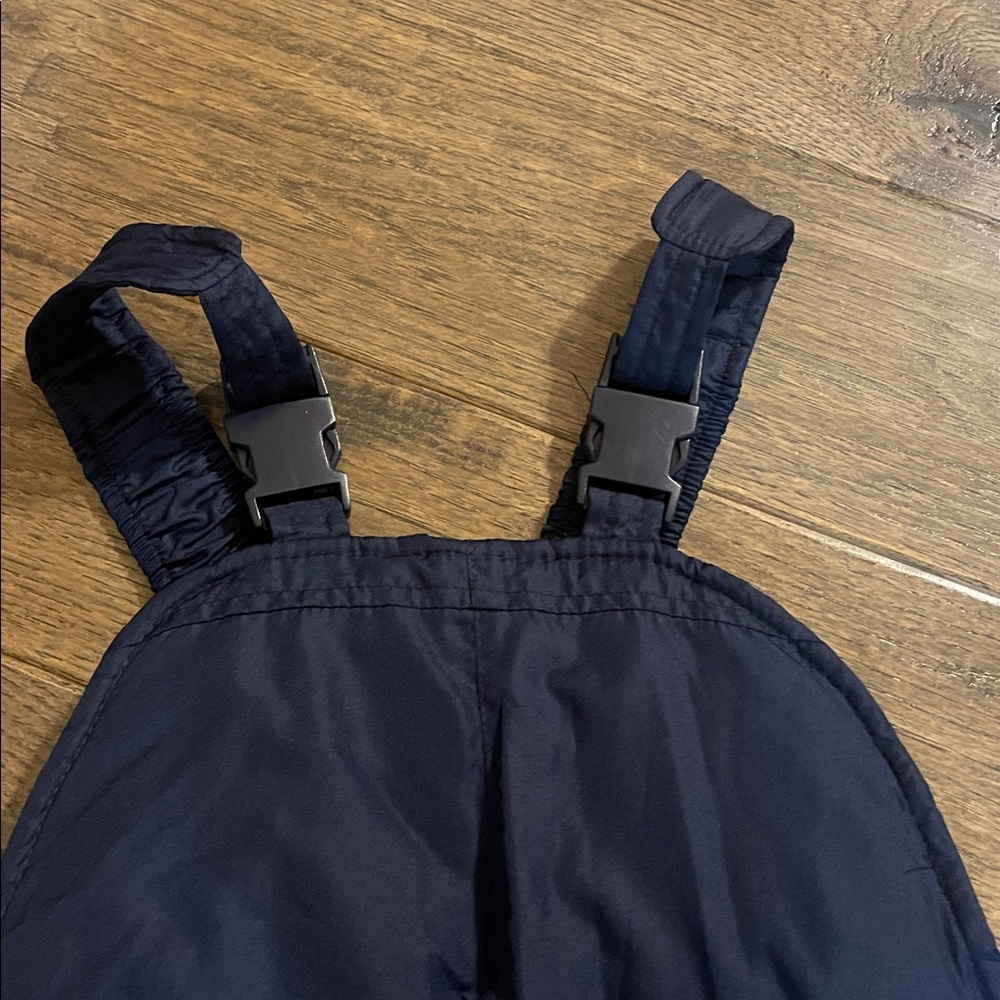 Kids Navy Blue Snow Bib Overalls - Picture 4 of 7